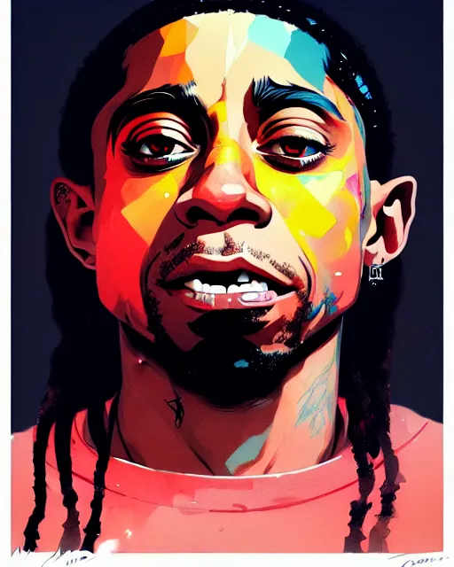 Image similar to a ultradetailed beautiful panting of lil wayne, by conrad roset, greg rutkowski and makoto shinkai, trending on artstation