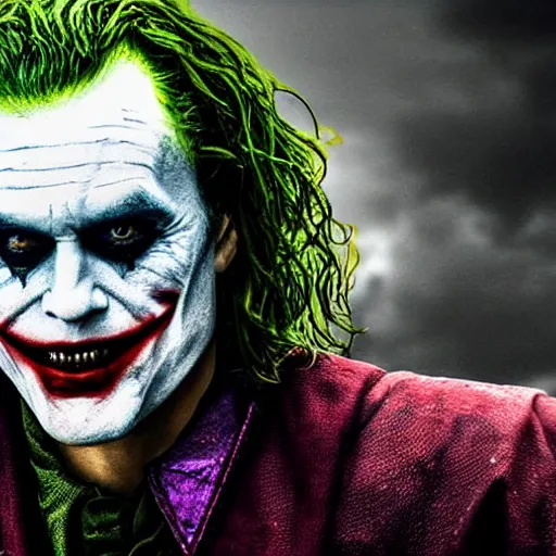 Prompt: The joker in Vikings 4K quality super realistic