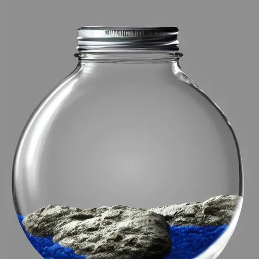 Image similar to universe in jar, hyperrealistic, 8k