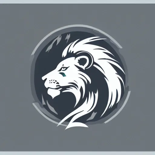 Image similar to white lion logo , vector illustration , 2d