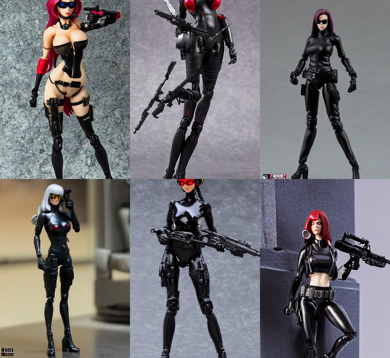 Prompt: Spy woman, 1/6 Garage Resin Kit, cyberpunk