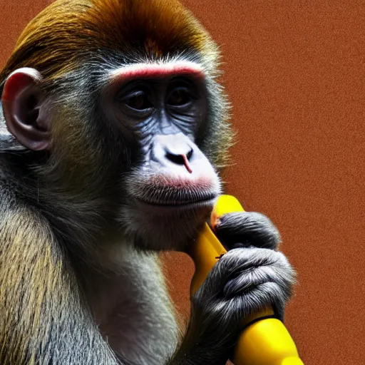 Image similar to a monkey using a drill, 4 k, highly detailed