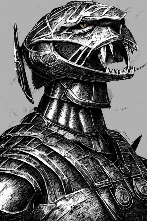 Prompt: portrait of a armored tiger knight. hyper realistic digital art. intricate. high detail.