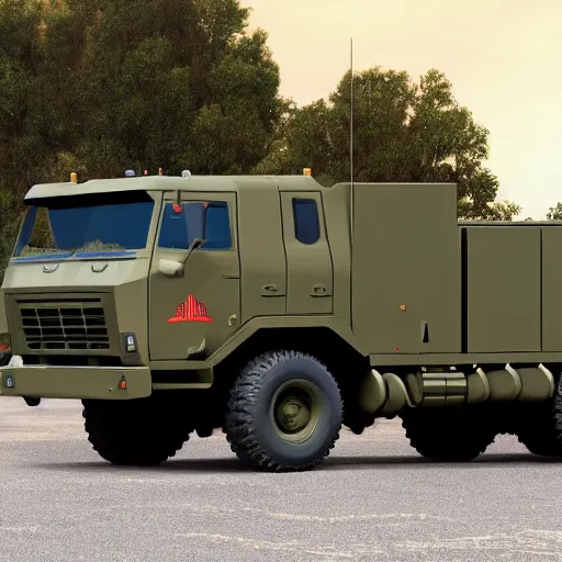 Prompt: high quality image of HIMARS in Cars Pixar Movie, digital art