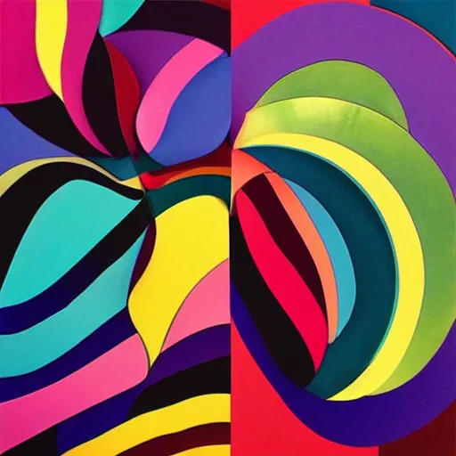 Image similar to exploration of form and shape by Pi-Slices, emotional modern deep colors, trending