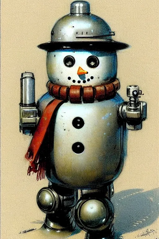 Image similar to ( ( ( ( ( 1 9 5 0 s retro future robot android snowman. muted colors. ) ) ) ) ) by jean - baptiste monge!!!!!!!!!!!!!!!!!!!!!!!!!!!!!!