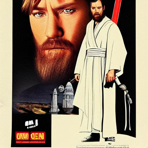 Image similar to obi - wan kenobi is an italian gangster from new york, 1 9 7 9, 4 k, detailed