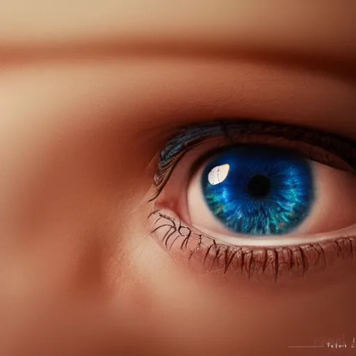 Image similar to a beautiful girl's eyes, vast stars are hidden in the eyes, 8 k, stunning, dream, highly detailed, super macro, surrealist, close - up view