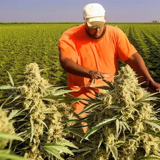 Image similar to Farmers harvest cannabis