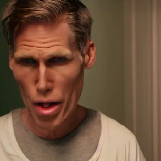 Image similar to Live Action Still of Jerma in Psycho (film), real life, hyperrealistic, ultra realistic, realistic, highly detailed, epic, HD quality, 8k resolution, body and headshot, film still