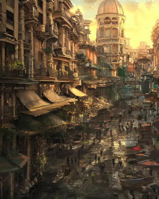 Image similar to Naples by Yoshitaka Amano 4k hyper detailed trending on artstation