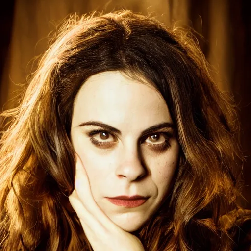 Prompt: award winning portrait of emily hampshire, photo by anoush abrar, dramatic lighting