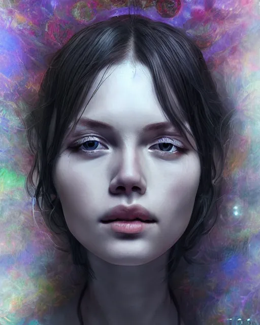 Image similar to terence mckenna kerli koiv, extremely detailed, artstation, 8 k, sensual lighting, incredible art, wlop, artgerm