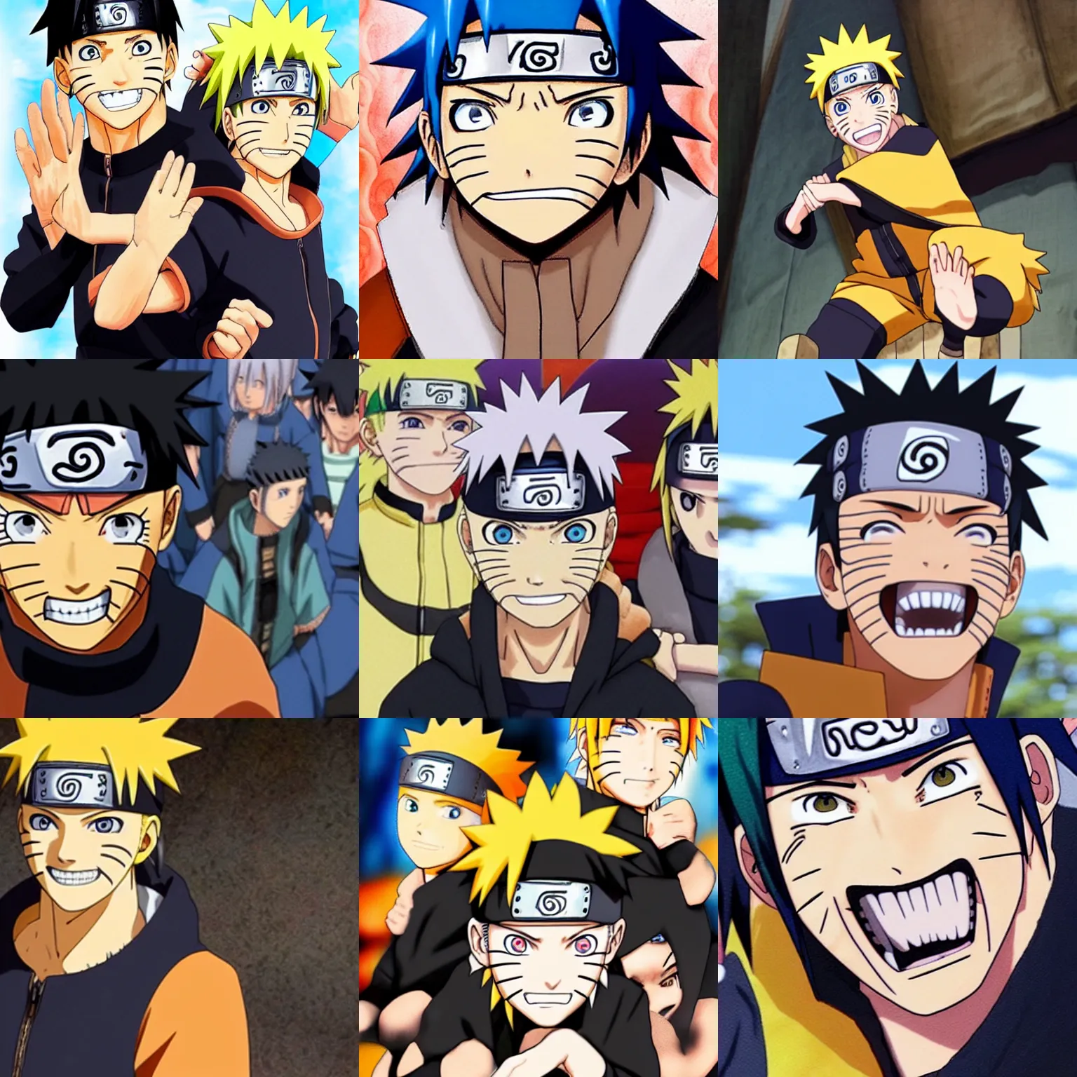 Prompt: naruto smiling