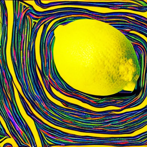 Image similar to lsd lemon photography, still painting, metaphysical, infinity, patterns, argentic, scratches, vintage, pastel, tonalism, torned, merged, juice, summer