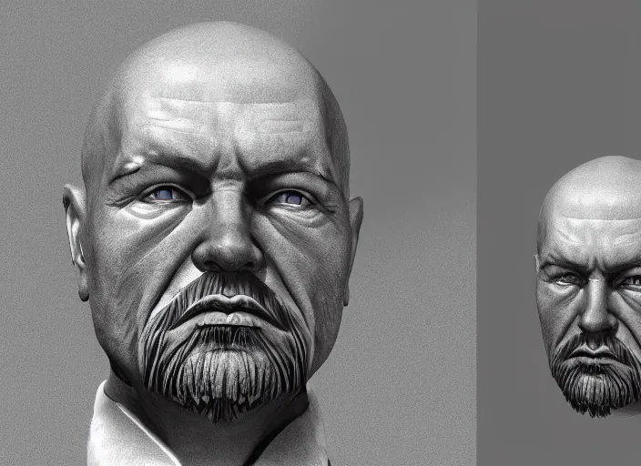 Image similar to hyper detailed portrait of lenin man by don mccullin, unreal engine 5, lumen, nanite, dslr