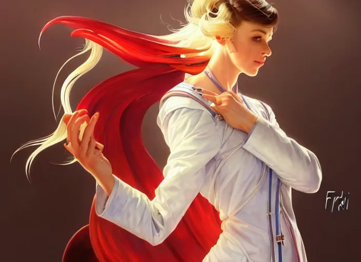 Prompt: a pepper wearing a white doctor's uniform, diffuse lighting, fantasy, hospital background, intricate, elegant, highly detailed, lifelike, photorealistic, digital painting, artstation, illustration, concept art, smooth, sharp focus, art by frank frazetta and marco bucci and loish and rossdraws and artgerm and alphonse mucha