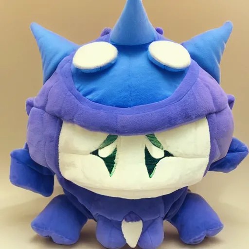 Image similar to cute fumo plush of the party tank who can take 9999HP of damage