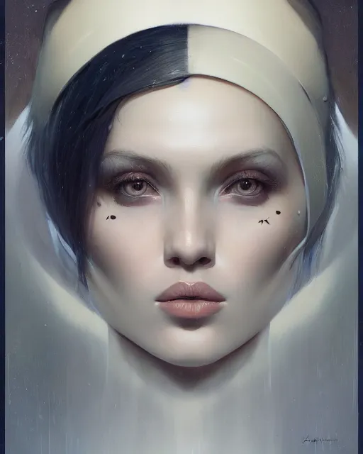 Prompt: symmetrical portrait of a 2 5 year old girl, by karol bak, james jean, tom bagshaw, rococo, sharp focus, trending on artstation, cinematic lighting, hyper realism, octane render, 8 k, hyper detailed.