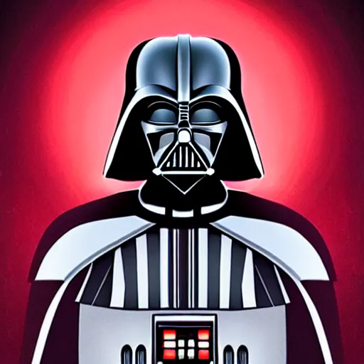 Prompt: Darth Vader achieving transcendence, digital art