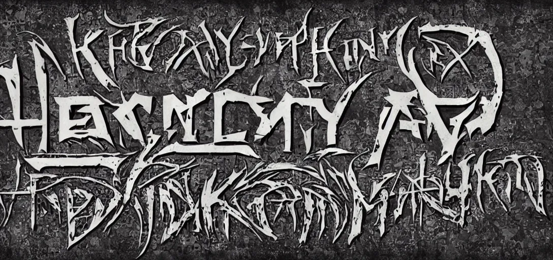 Prompt: heavy metal font