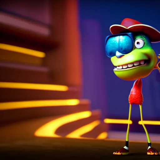 Image similar to octane render pixar unreal engine 3 d gorillaz noodle character