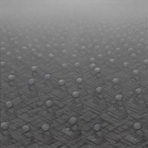 Prompt: A Glitch in the Matrix, illustrated by Zdzisław Beksiński, 8k, photorealistic imagery, trending on artstation, artstationHQ, artstationHD