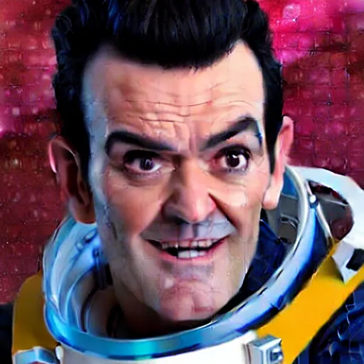 Image similar to robbie rotten as an austronaut