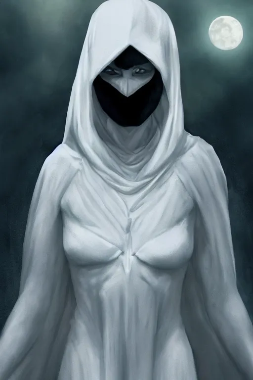 Prompt: characters portrait of Moon Knight mixed with Neo by Alyssa Monks, full-shot, merged character, Full body shot, cinematic opening shot, 4k, highly detailed, cinematic lighting