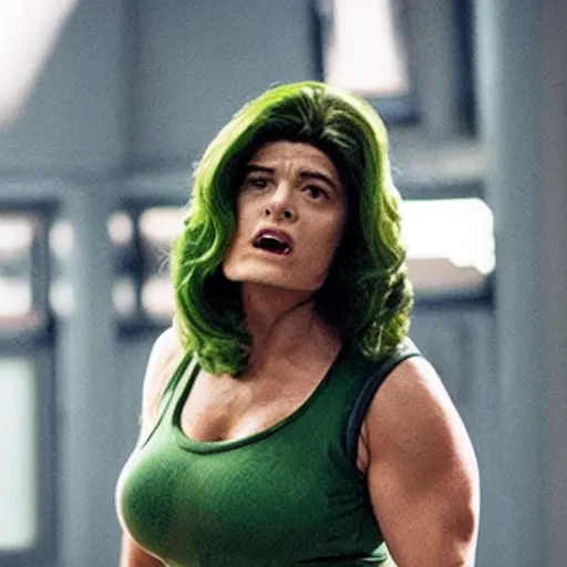 Image similar to promotional photo of robert de niro playing she-hulk in she-hulk (2022),