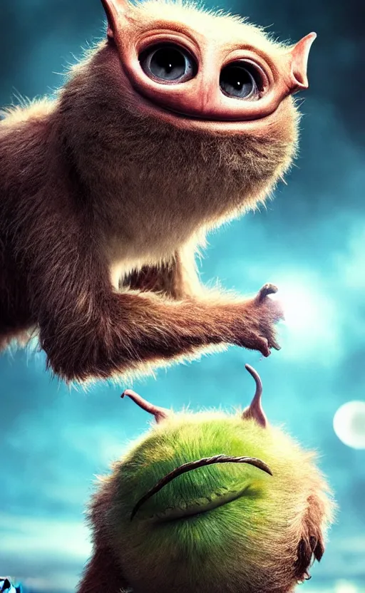 Image similar to cute, creature poster art, movie art, alluring, by lucusfilm, weta studio, 8 k, denoised