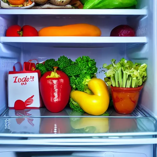 Image similar to delicious food, ready to eat, in my fridge, fast food