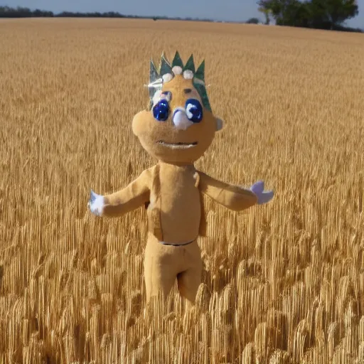 Image similar to wheat mascot wearing a crown