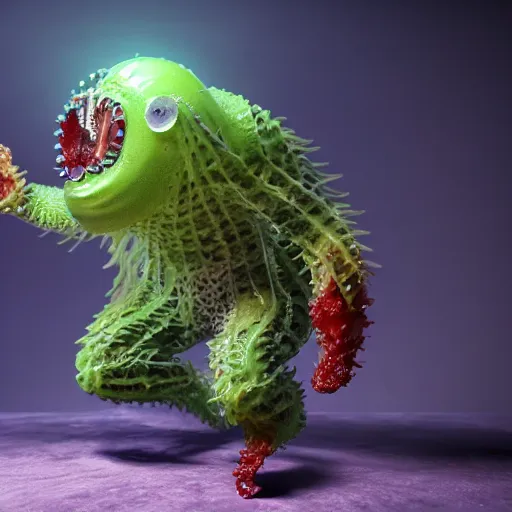 Image similar to jelly monster, ultra realistic, intricate details, highly detailed, photorealistic, octane render, 8 k, unreal engine.