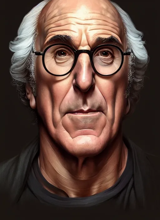 Prompt: portrait of larry david with synthol muscles, d & d, muscular! fantasy, intricate, elegant, highly detailed, digital painting, artstation, concept art, smooth, sharp focus, illustration, art by artgerm and greg rutkowski and alphonse mucha