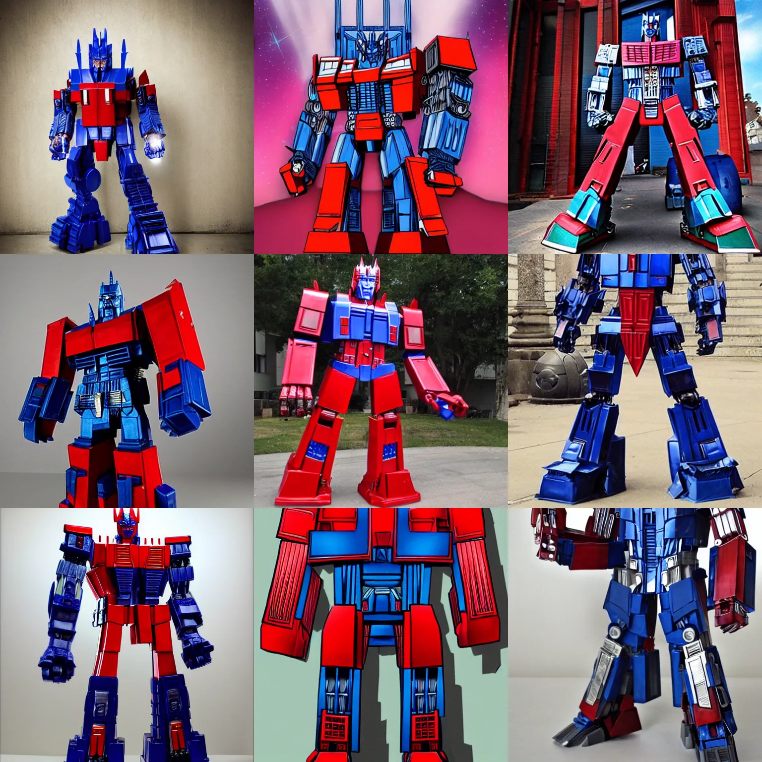 Prompt: Optimus Prime wearing a dress