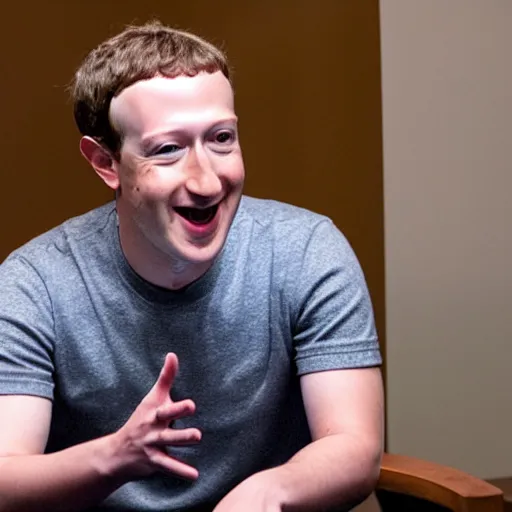 Prompt: Mark Zuckerberg talking to a frog