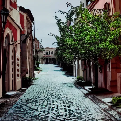 Image similar to a perfect street with no cars, houses designed by famous architect. bikes. cinematic, 8 k, inspirational.