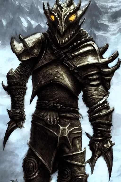 Prompt: Todd Howard as Dragonborn in Skyrim , concept art