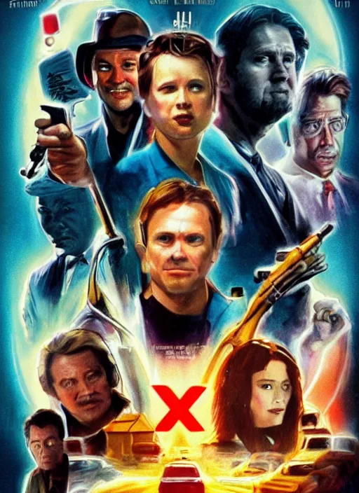 Image similar to a movie poster for you're next ( 2 0 1 1 ), poster art by drew struzan, featured on reddit, retrofuturism, movie poster, reimagined by industrial light and magic, poster art