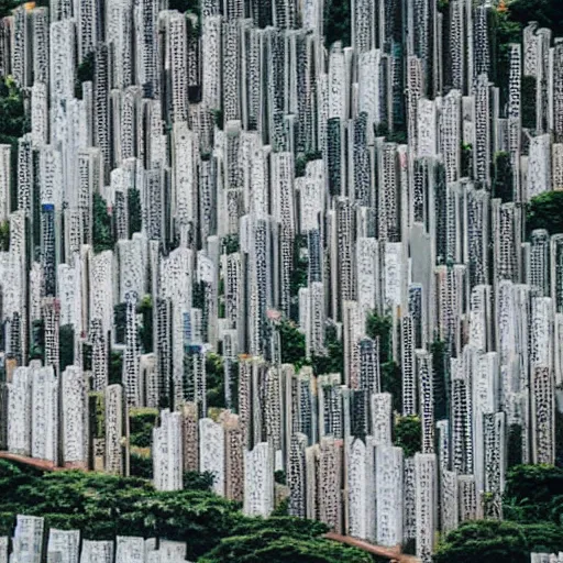 Image similar to ariel photo of a city made of mausoleums hong kong cemetery