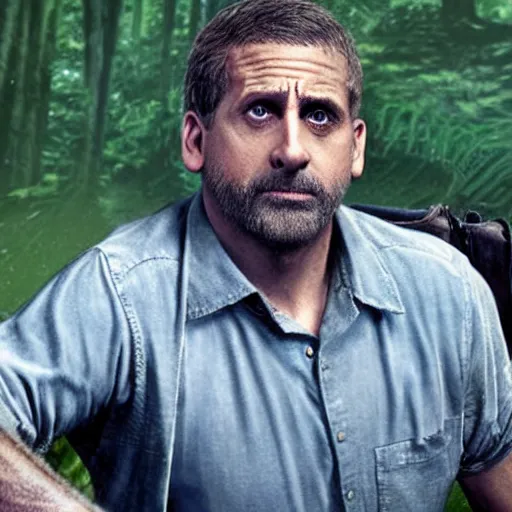 steve carell as joel in the last of us, Stable Diffusion