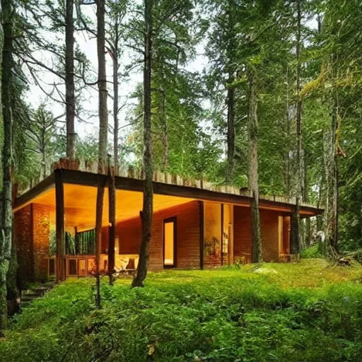 Image similar to very beautiful house in the forest