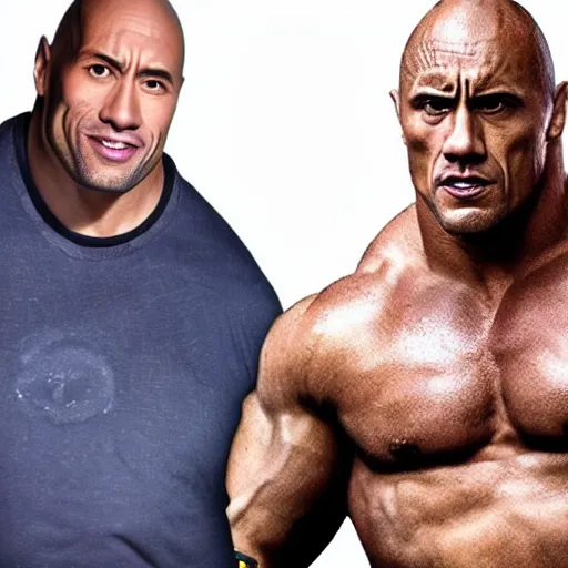 Image similar to the rock but hes very fat