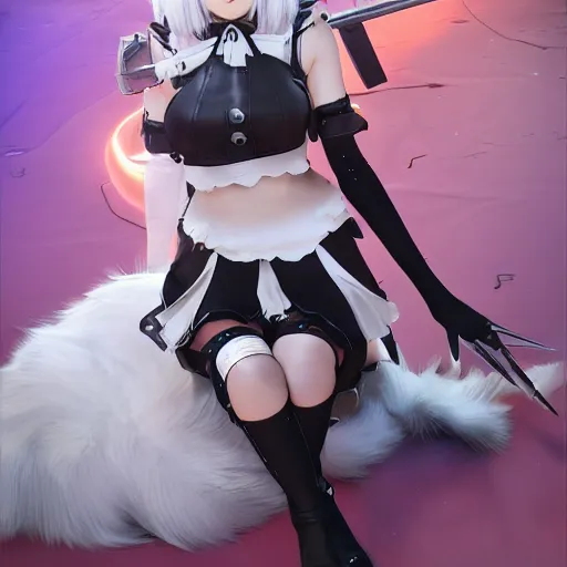 Image similar to australian shepherd with 2 b in nier automata