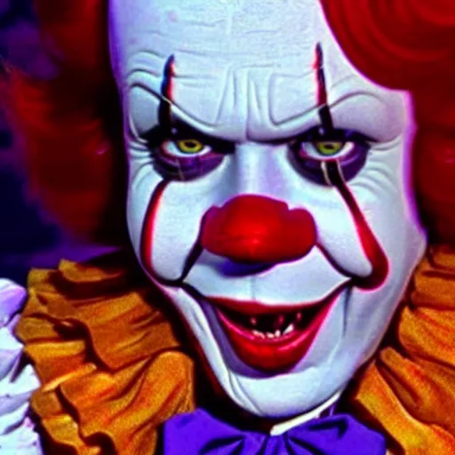 Image similar to Pennywise as Willy Wonka 4K quality super realistic