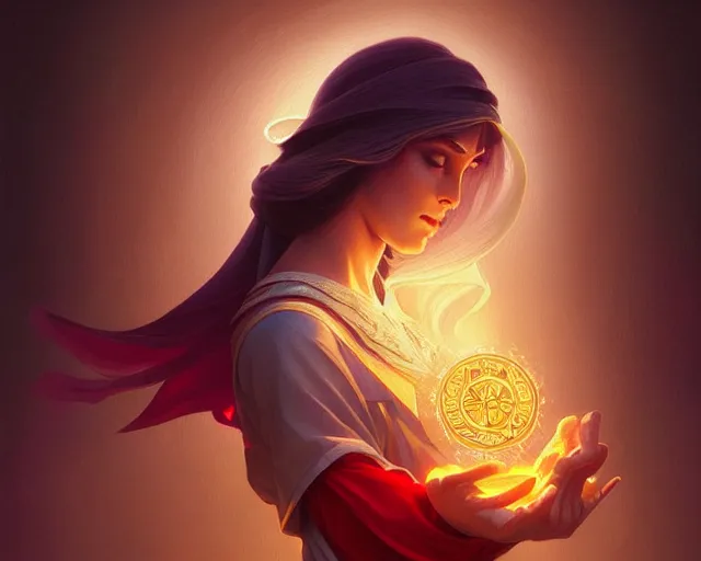 Image similar to the holy spirit, photography of kurzgesagt, deep focus, d & d, fantasy, intricate, elegant, highly detailed, digital painting, artstation, concept art, matte, sharp focus, illustration, hearthstone, art by artgerm and greg rutkowski and alphonse mucha