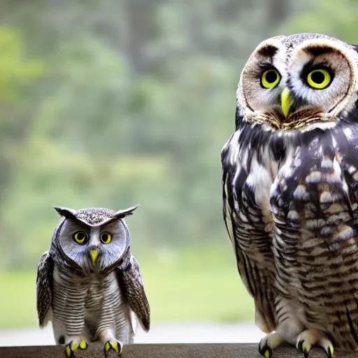 Prompt: photo of an owl teaching software engineering