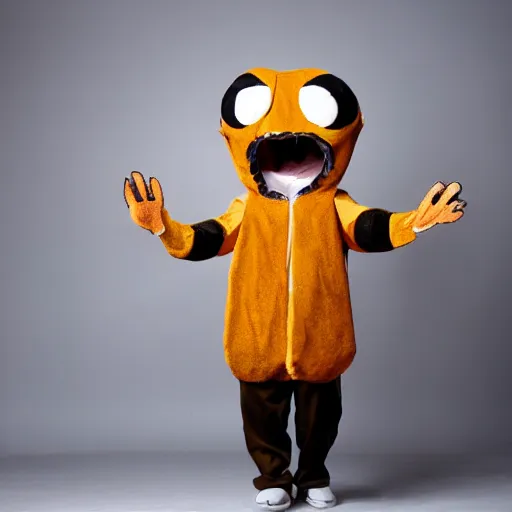 Image similar to sports team mascot, bug roach mascot costume, cocroach, the cocroaches, football mascot, anthropomorphic cocroach HD official photo, high quality costume