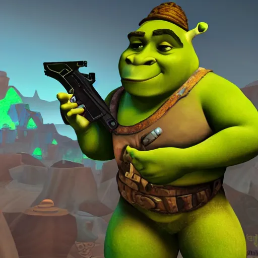 Image similar to pistol skin of shrek